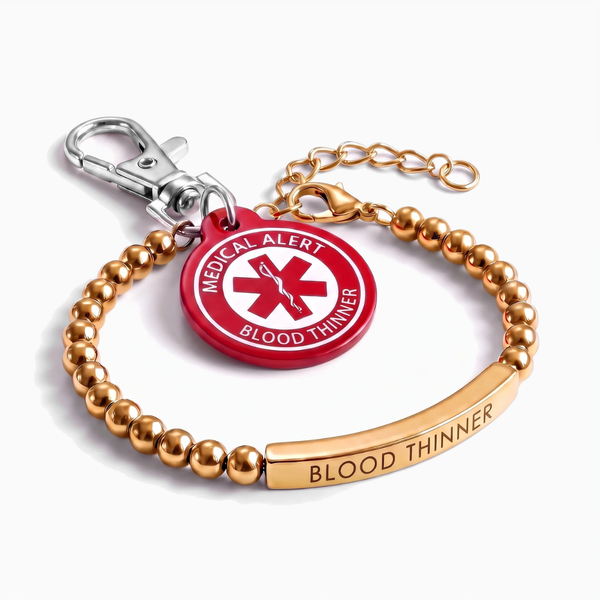 Blood Thinner Bracelet & Keychain Set