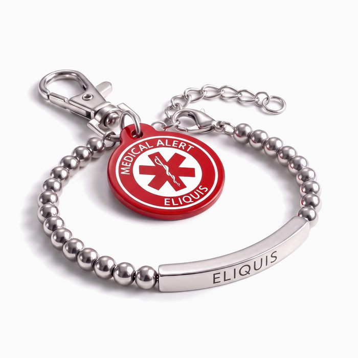 Eliquis Bracelet & Keychain Set