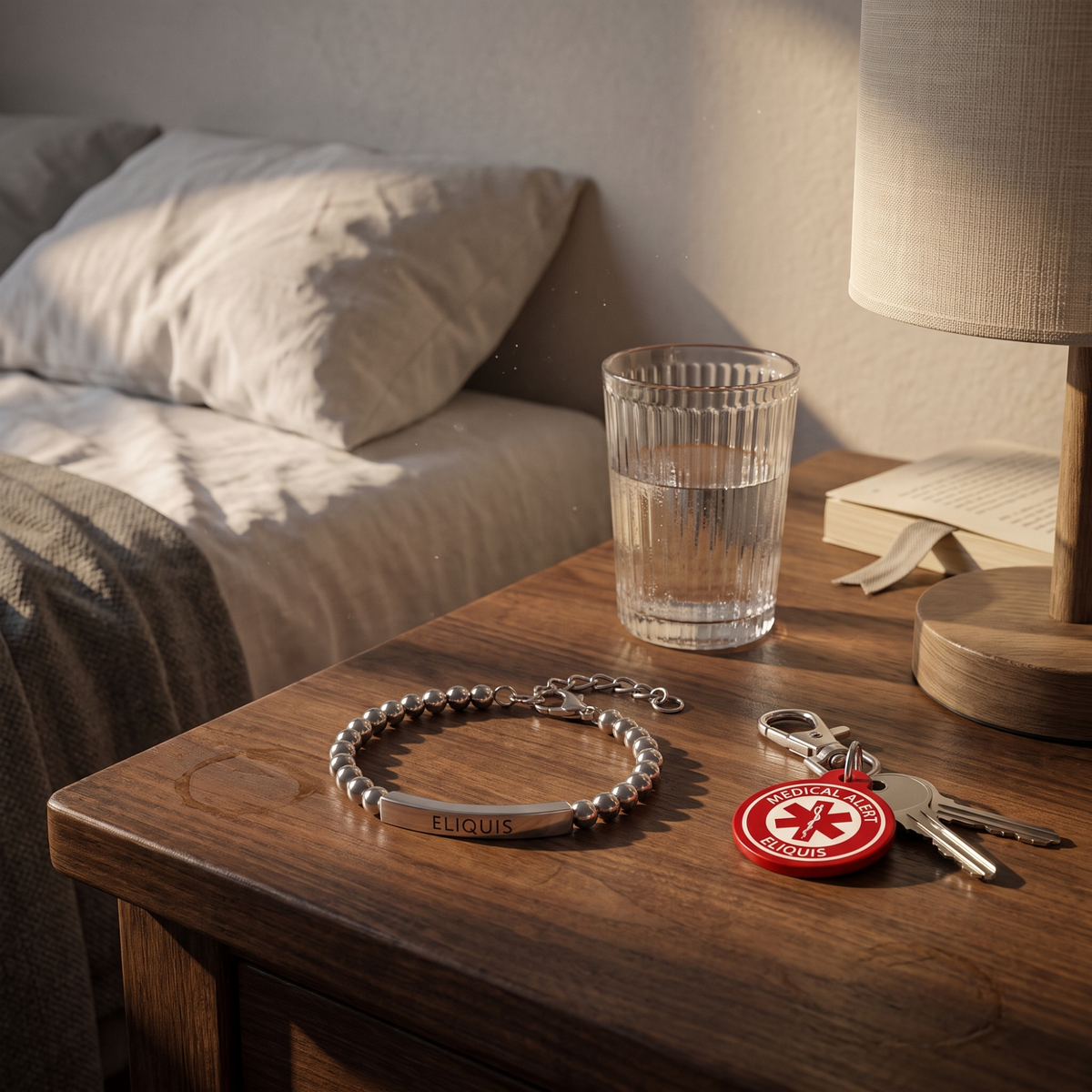 Eliquis Bracelet & Keychain Set