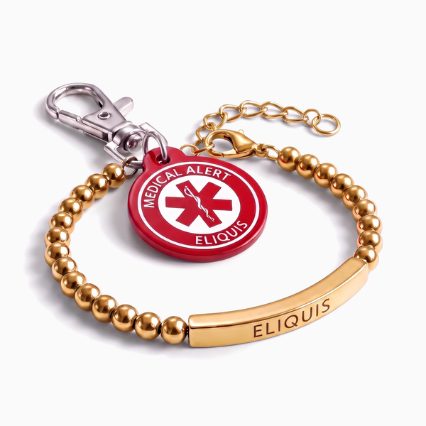 Eliquis Bracelet & Keychain Set