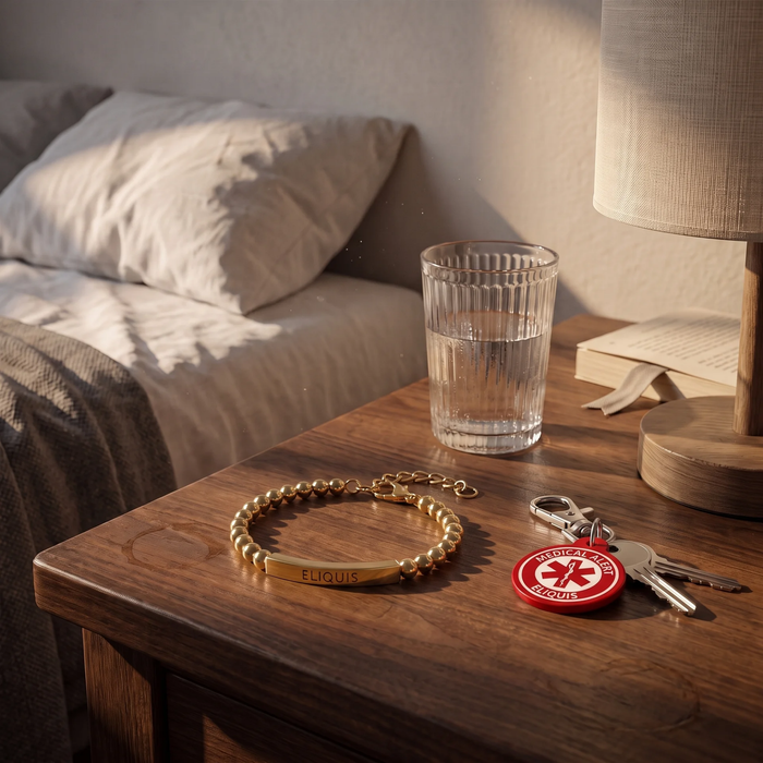 Eliquis Bracelet & Keychain Set