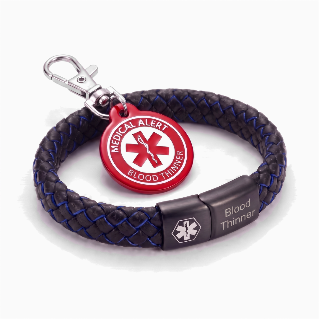 Blood Thinner Bracelet & Keychain Set