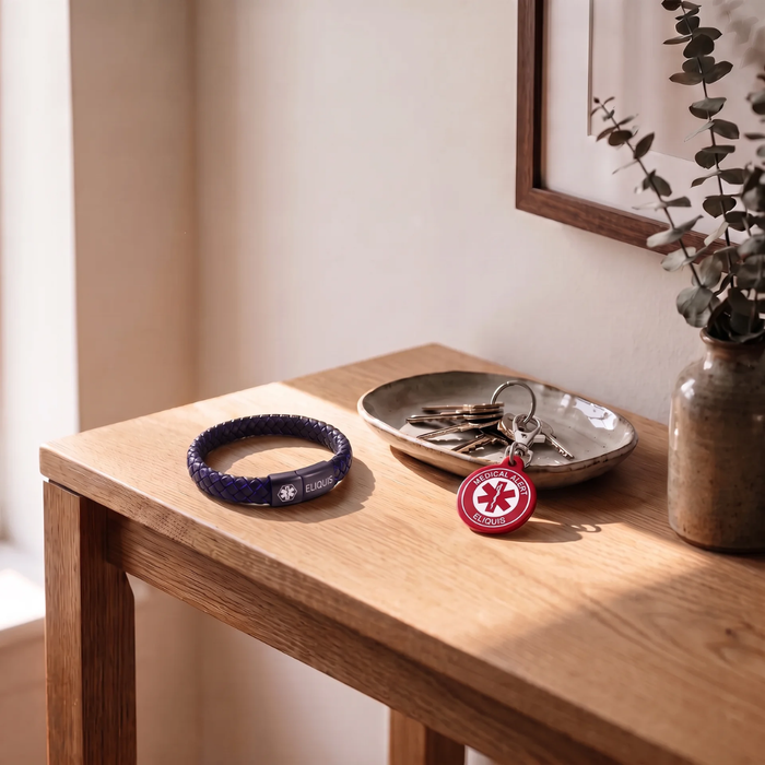 Eliquis Bracelet & Keychain Set
