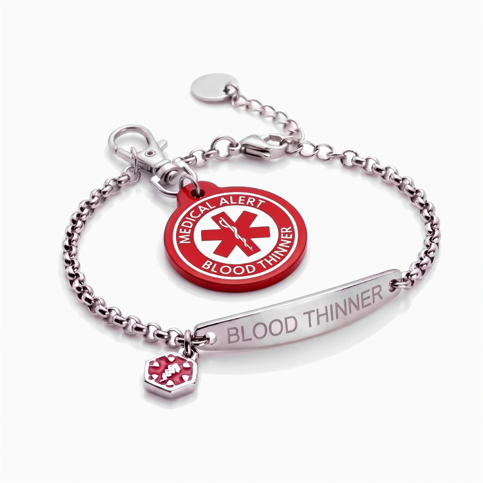 Blood Thinner Bracelet & Keychain Set