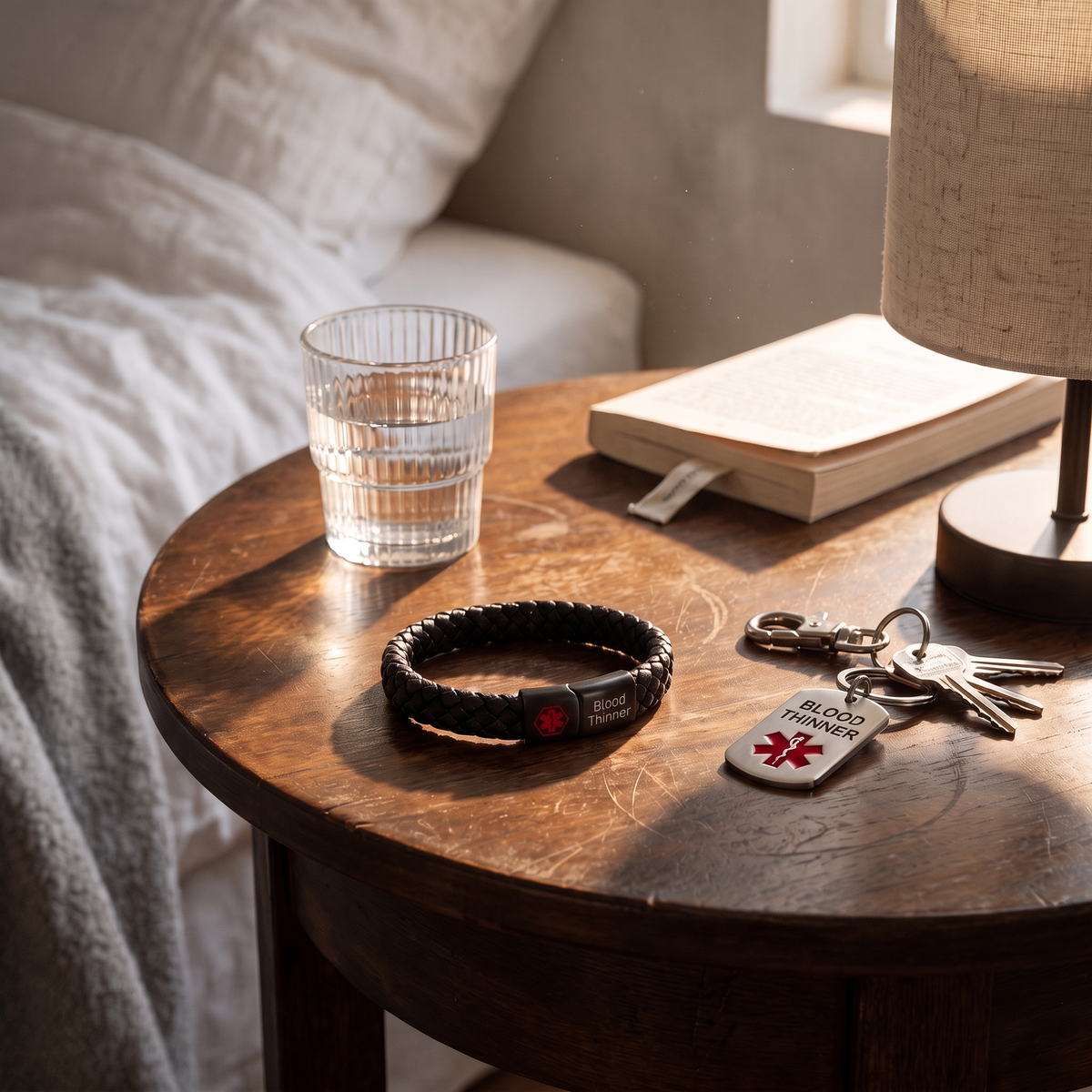 Blood Thinner Bracelet & Keychain Set